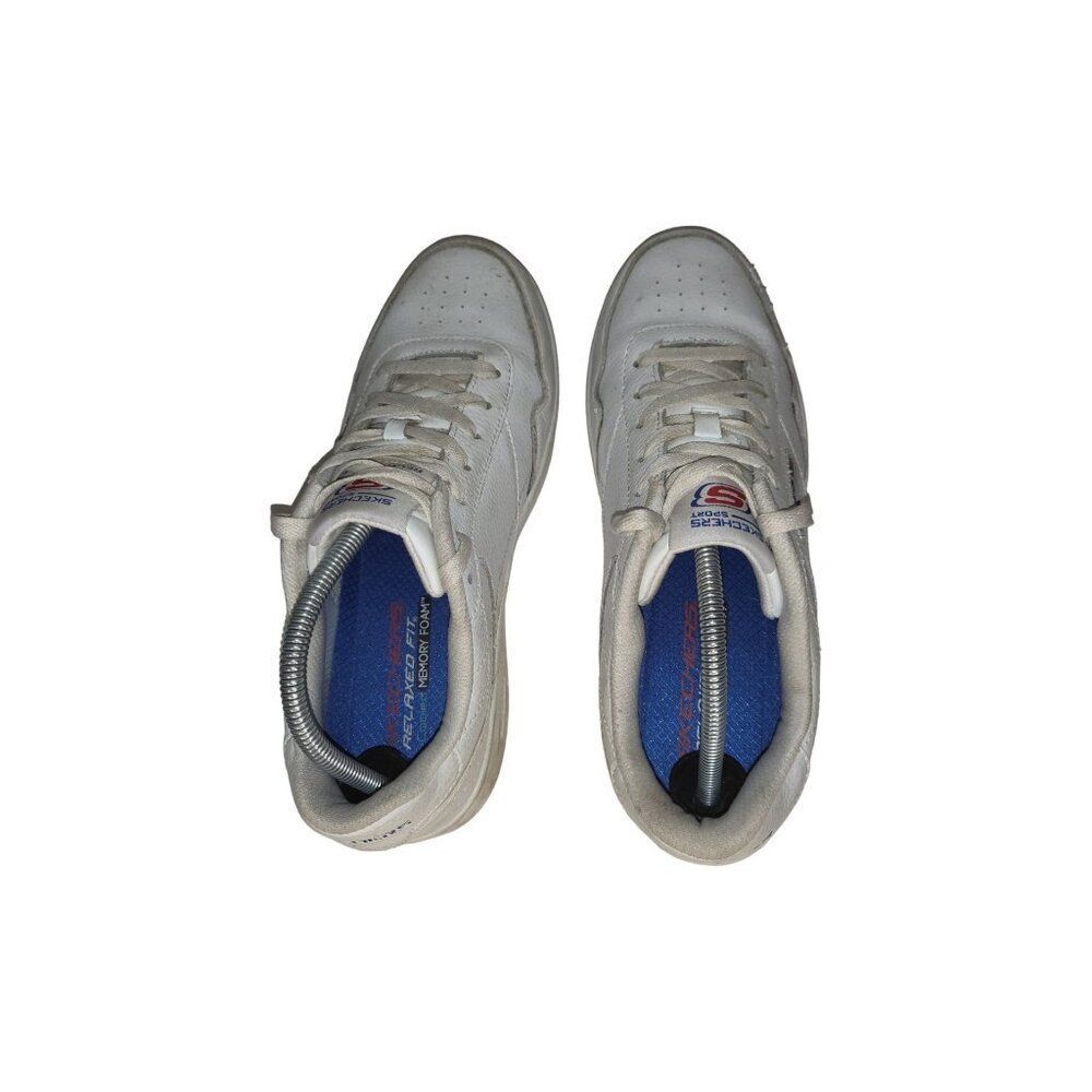 Skechers Tedder Sneakers Men Sz 10 White‎ Paysted Lace Up Walking Classic - Picture 6 of 8